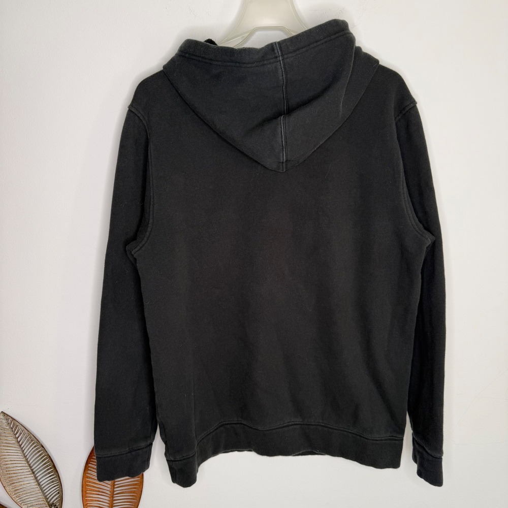 Oakley Mens B1B Logo Hoodie Black White Graphic Pullover Sweatshirt Medium - Picture 5 of 5